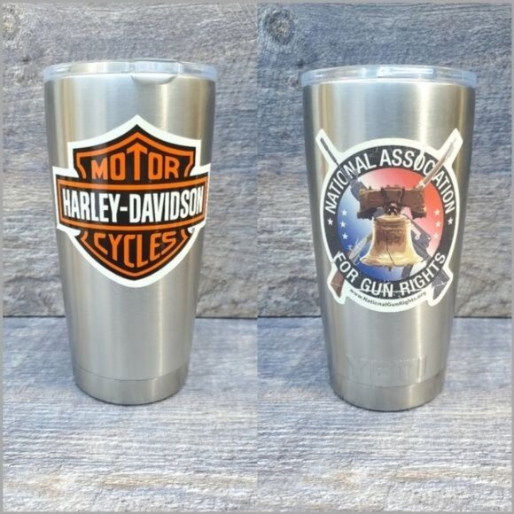 Yeti Other - YETI 20oz Stainless Steal Tumbler Harley-Davidson National Gun Right Sticker USA